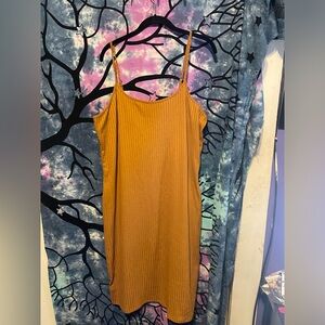 Plus size dark orange dress